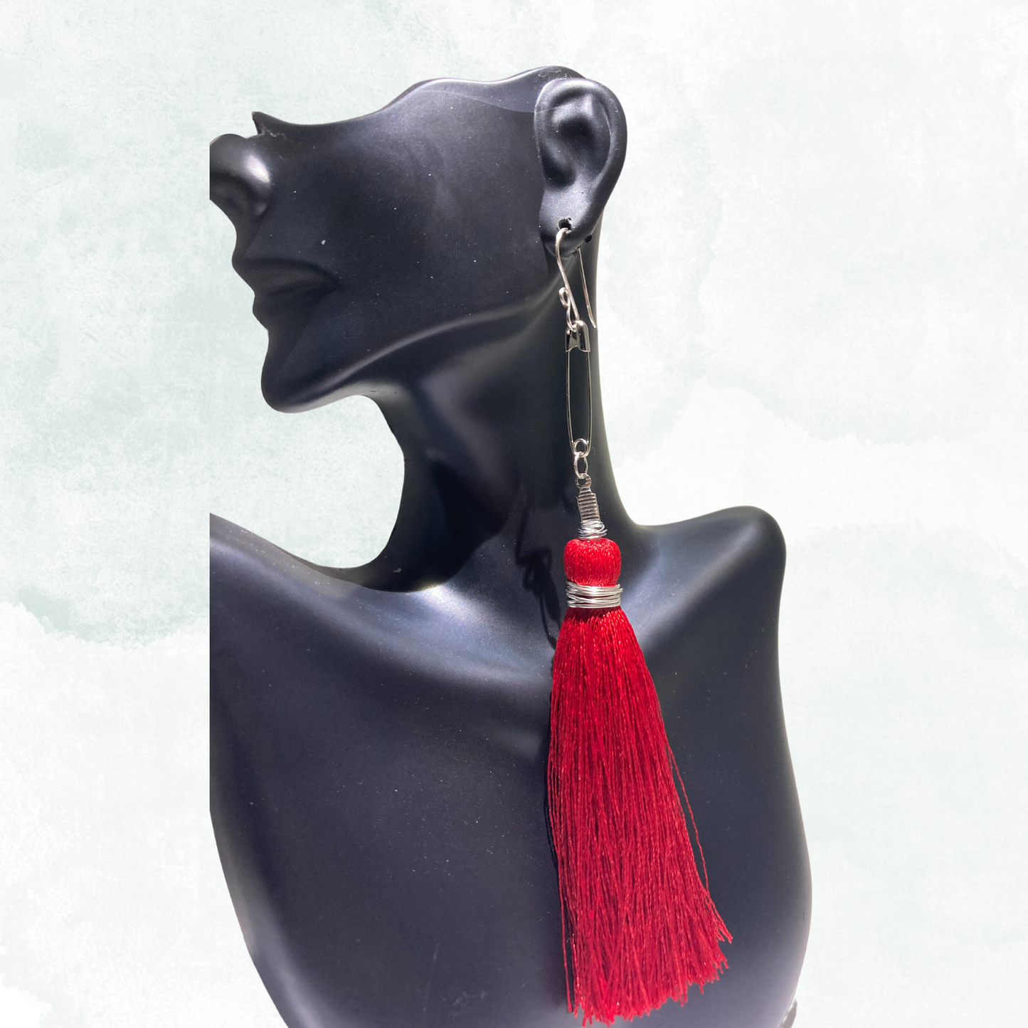 Red Tassel Earrings