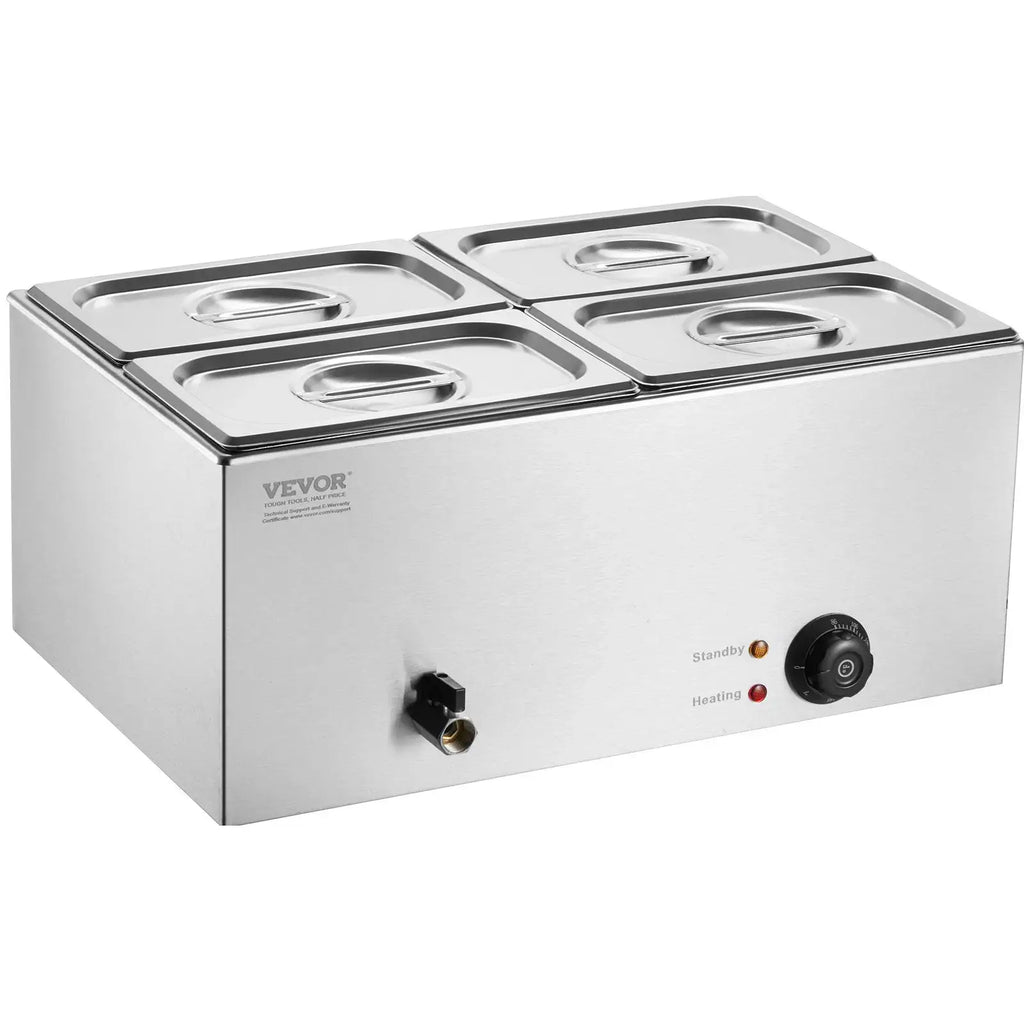 Commercial Electric Food Warmer 4-Pan Countertop Buffet 15.9