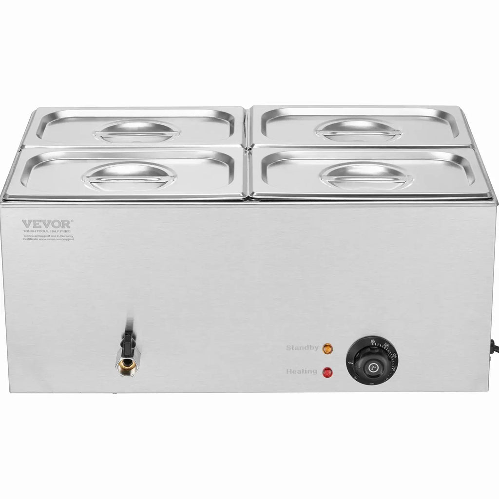 Commercial Electric Food Warmer 4-Pan Countertop Buffet 15.9