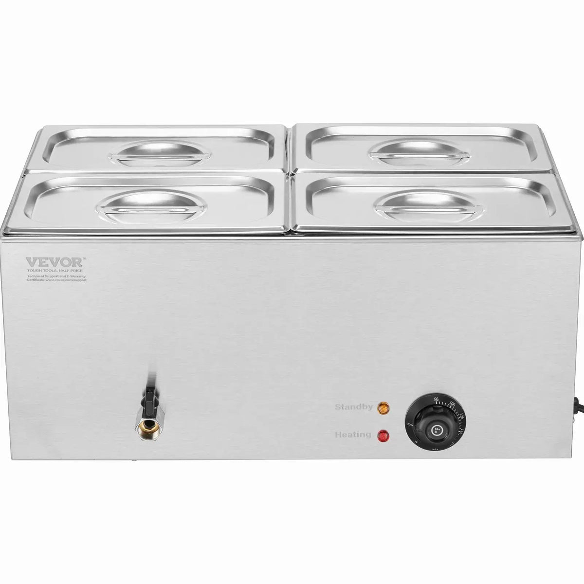 Commercial Electric Food Warmer 4-Pan Countertop Buffet 15.9