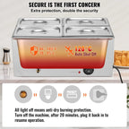 Commercial Electric Food Warmer 4-Pan Countertop Buffet 15.9