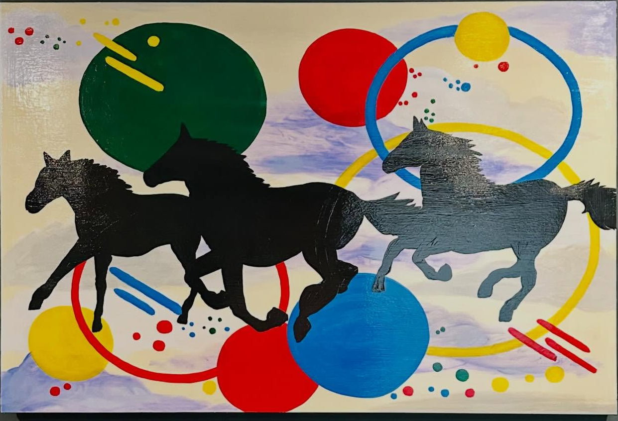 The Sound of Your Horses (1) 36x24in Wood Panel