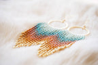 Handwoven Fringe Hoop Earrings: Colorado Earth Tones