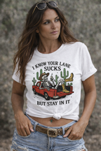 'I Know Your Lane Sucks' Graphic Shirt