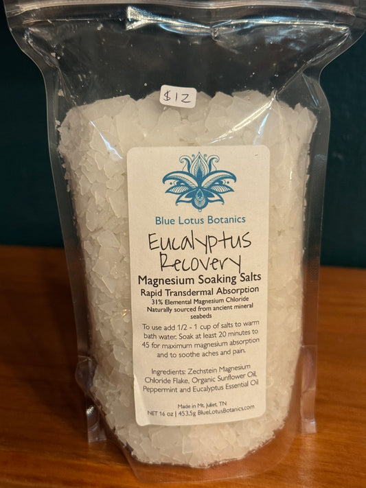 Eucalyptus Recovery Magnesium Soaking Salts- 16 oz