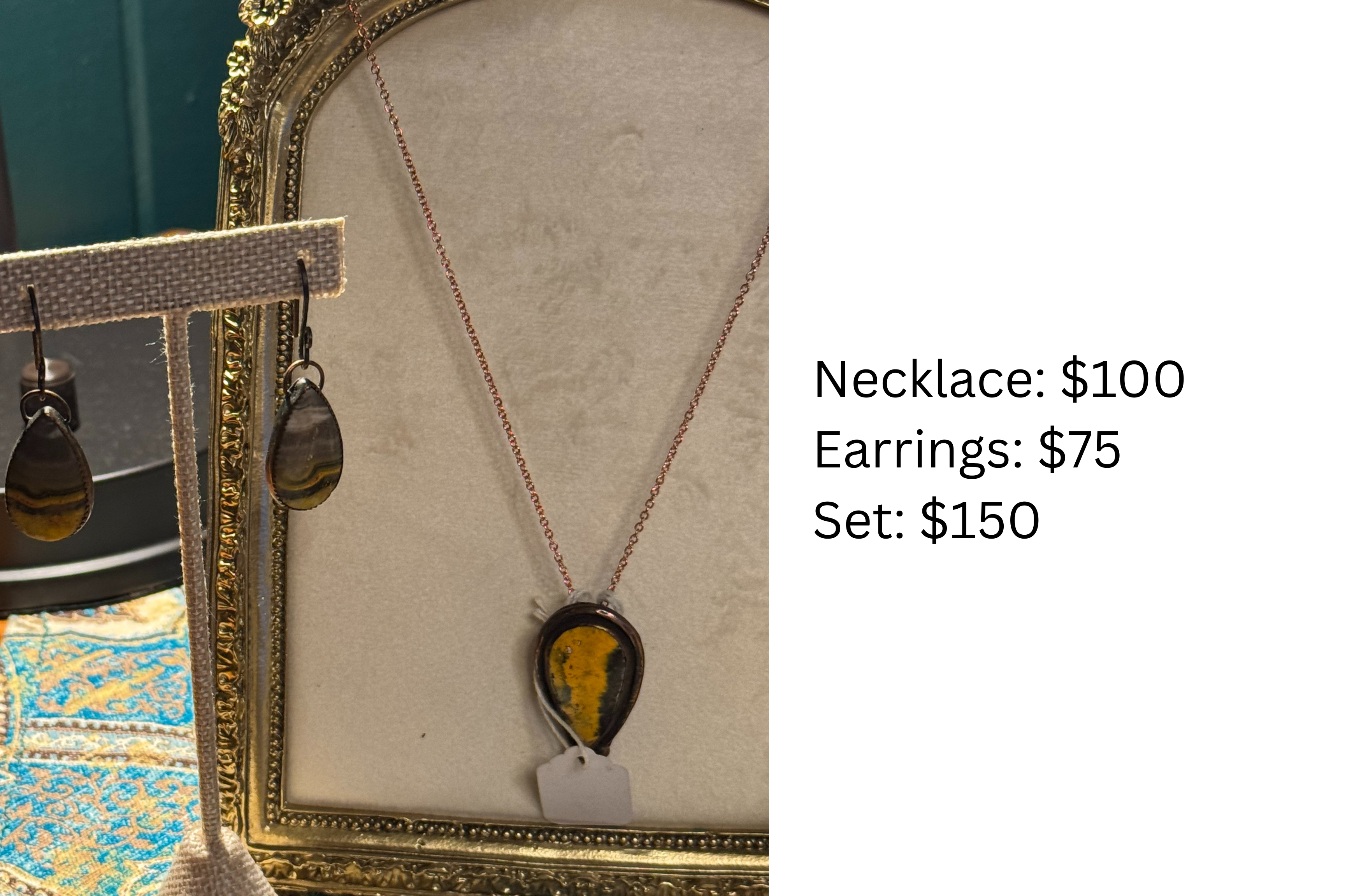 Bumblebee Necklace & Earrings