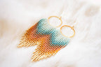 Handwoven Fringe Hoop Earrings: Colorado Earth Tones