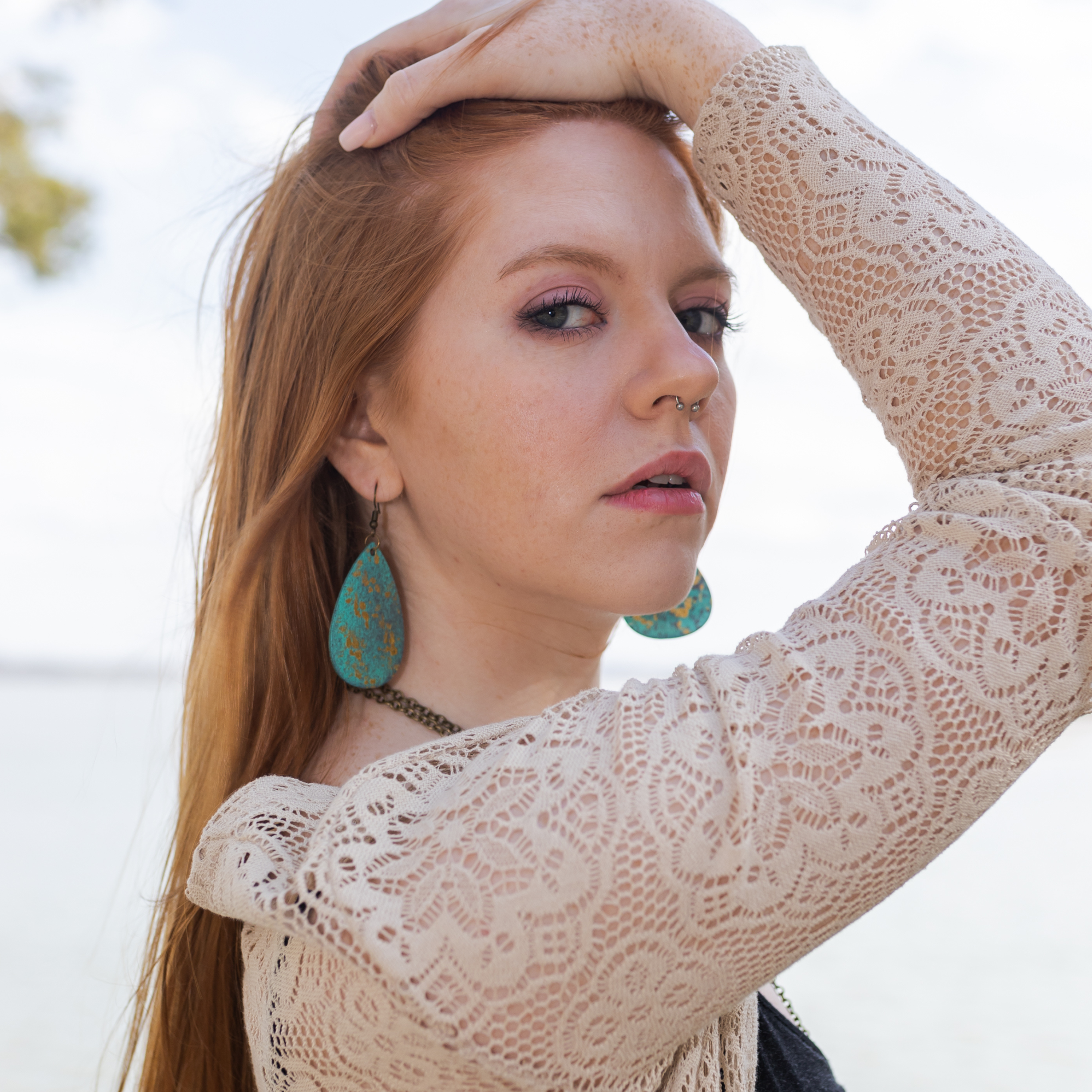 "Amber" Hand Painted Earrings