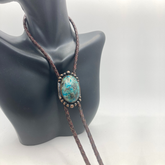 Oval Turquoise Bolo