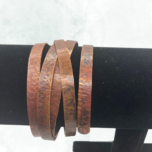 Single Hammered Copper Bangle