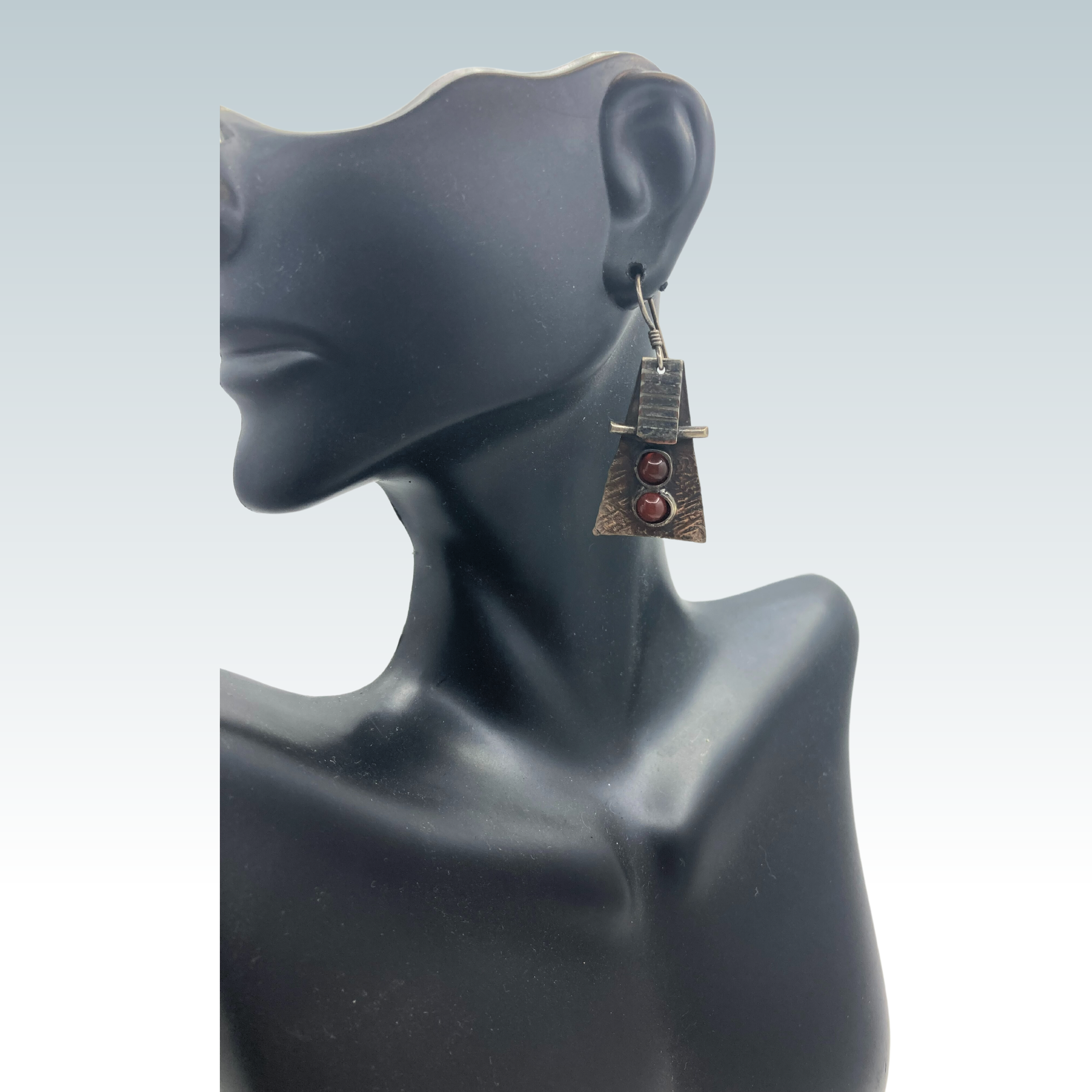 Triangle w/ Beads Earrings