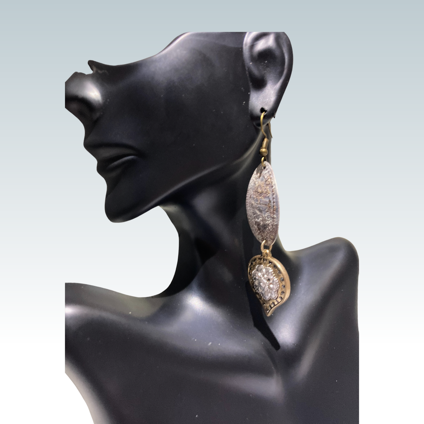 Copper Penny w/Circular Pendant Earrings