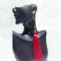 Red Tassel Earrings