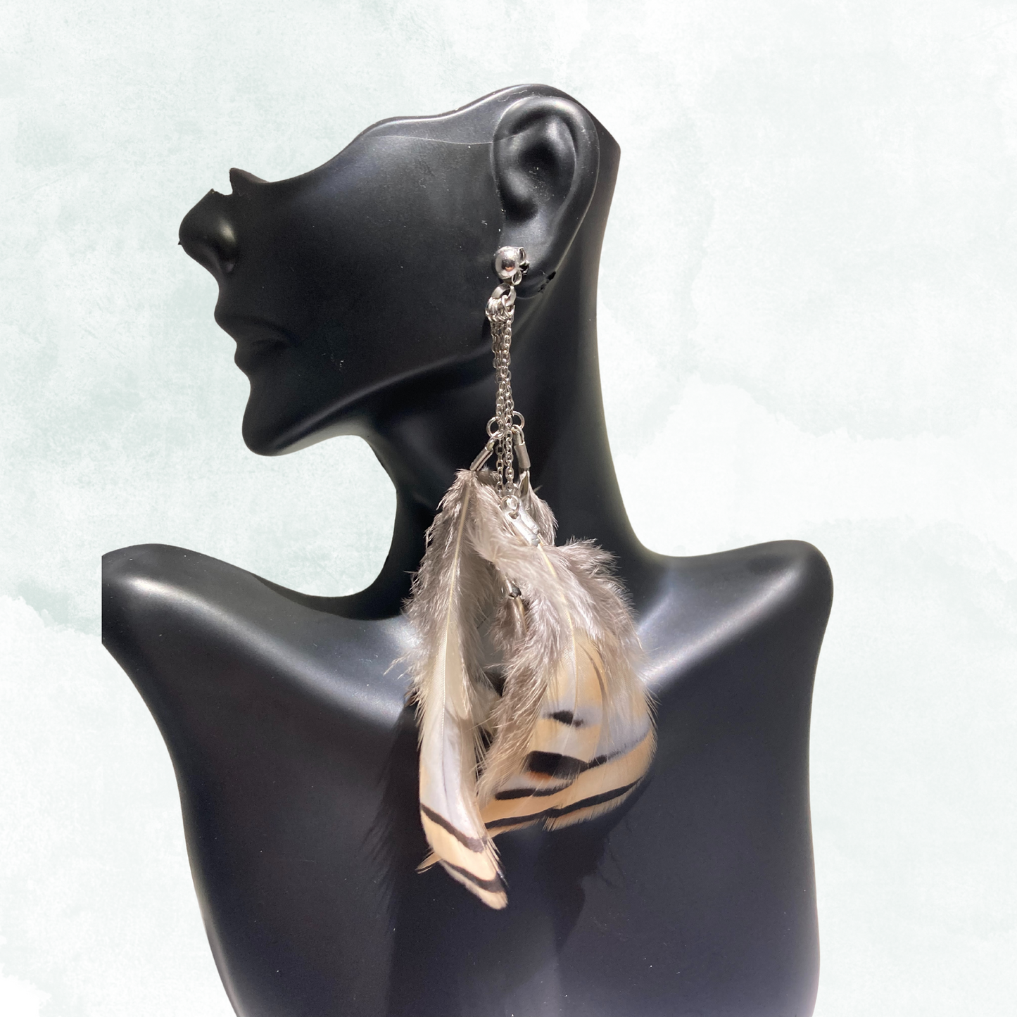 Light Dangle Feather Earrings